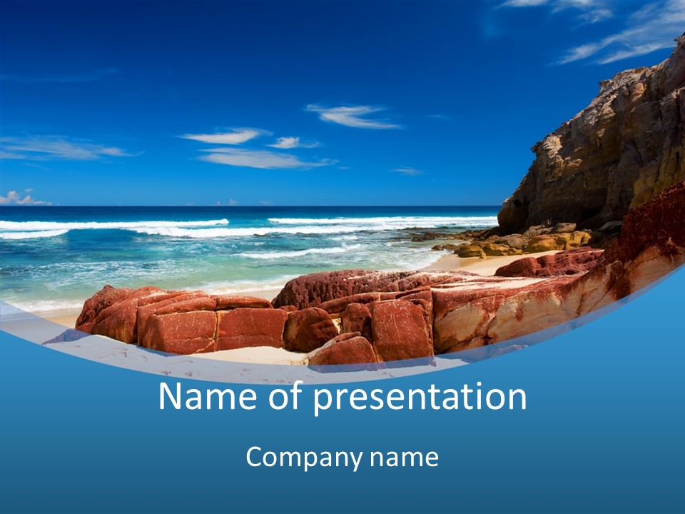 Summer Scenic Vacation PowerPoint Template
