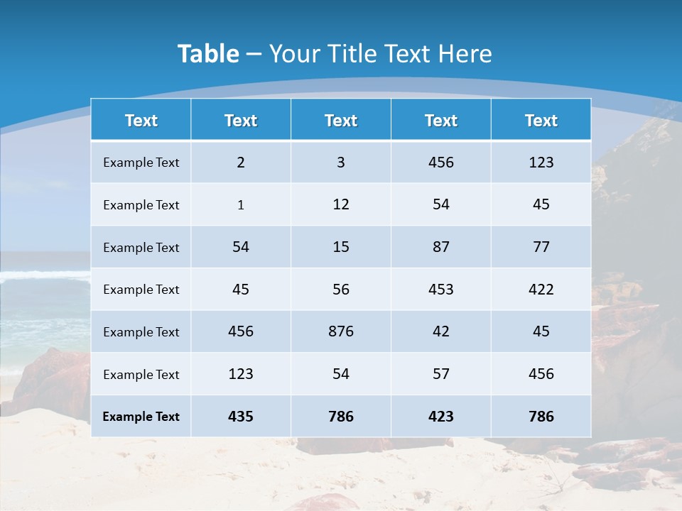 Summer Scenic Vacation PowerPoint Template