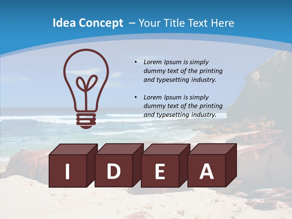 Summer Scenic Vacation PowerPoint Template