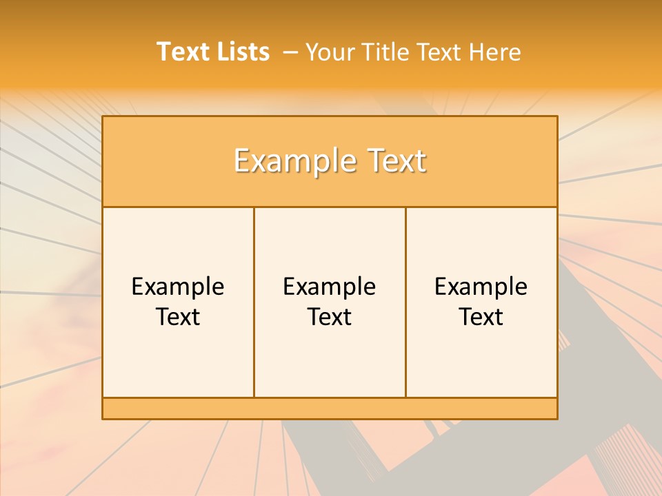 Table Corporation Writing PowerPoint Template