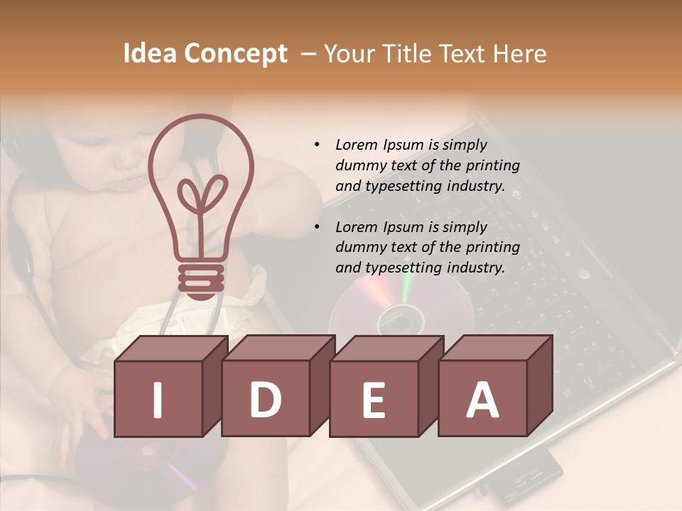 Creation Eye Isolated PowerPoint Template