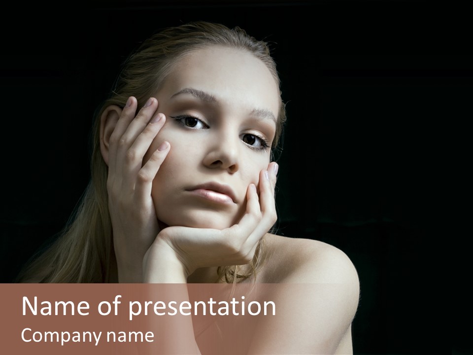 One Girls Person PowerPoint Template