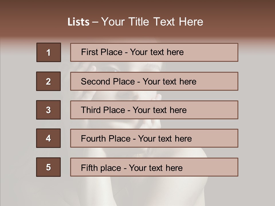 One Girls Person PowerPoint Template