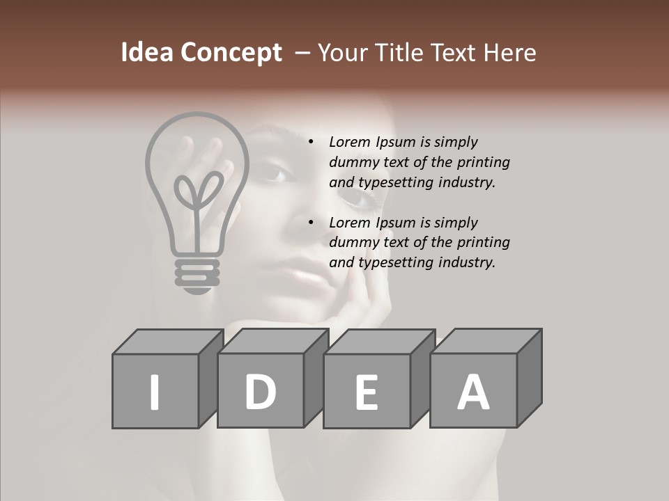 One Girls Person PowerPoint Template