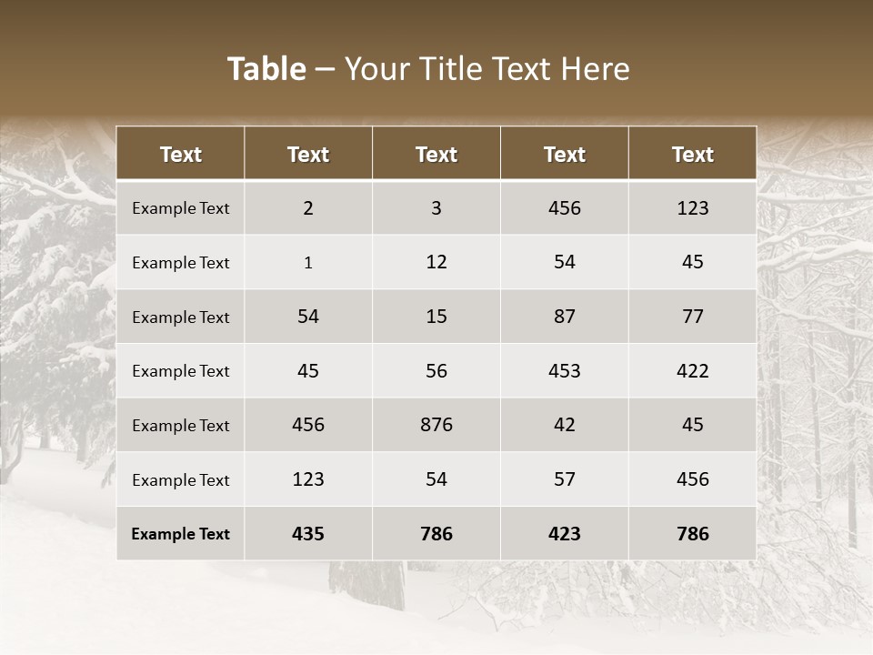 Snow Composition Outdoors PowerPoint Template