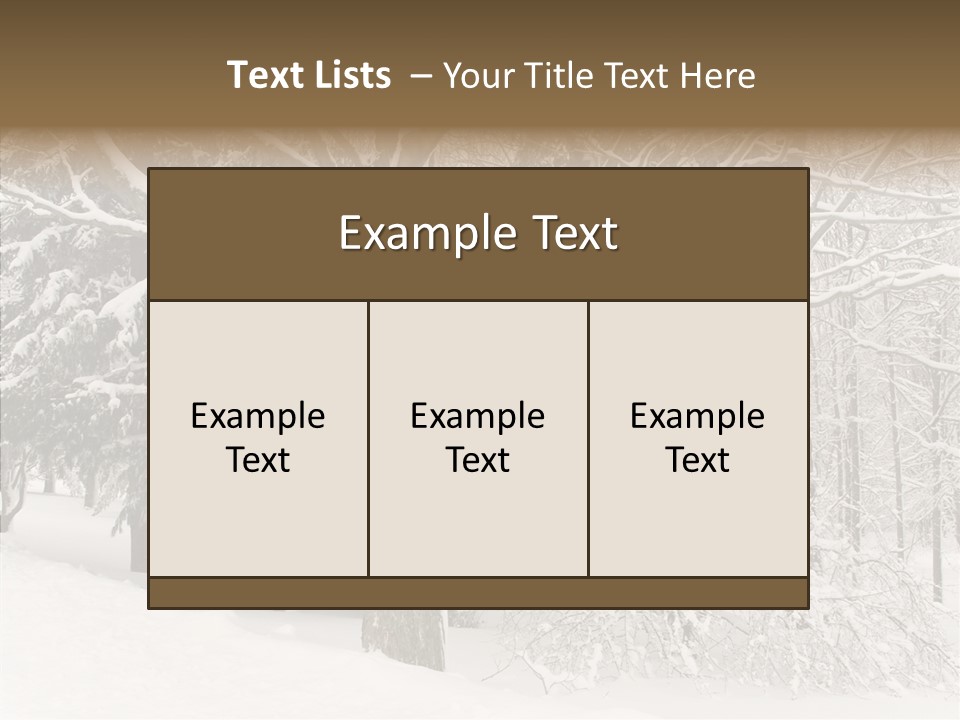 Snow Composition Outdoors PowerPoint Template