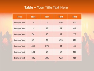 Cheering Crowd In Front Of Bright Stage Lights PowerPoint Template