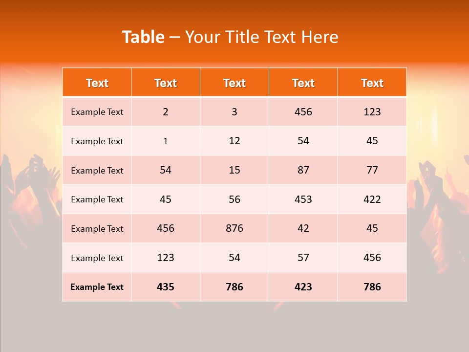 Cheering Crowd In Front Of Bright Stage Lights PowerPoint Template