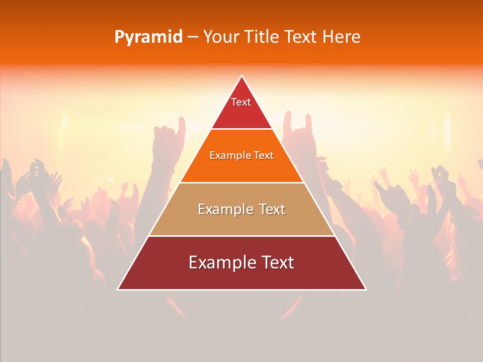 Cheering Crowd In Front Of Bright Stage Lights PowerPoint Template