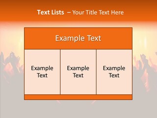 Cheering Crowd In Front Of Bright Stage Lights PowerPoint Template