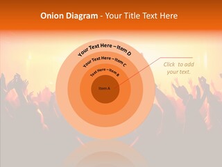 Cheering Crowd In Front Of Bright Stage Lights PowerPoint Template