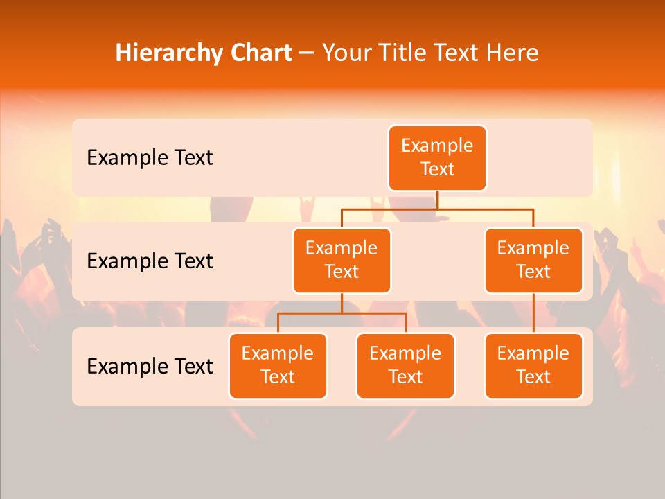 Cheering Crowd In Front Of Bright Stage Lights PowerPoint Template
