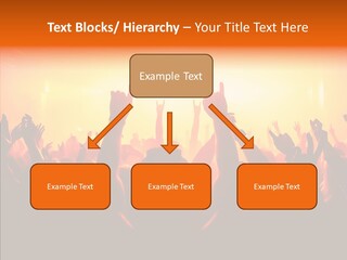 Cheering Crowd In Front Of Bright Stage Lights PowerPoint Template