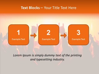 Cheering Crowd In Front Of Bright Stage Lights PowerPoint Template