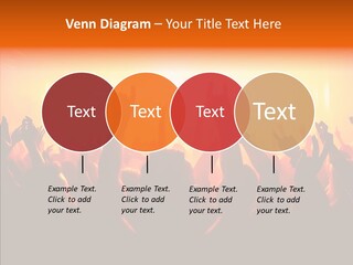 Cheering Crowd In Front Of Bright Stage Lights PowerPoint Template