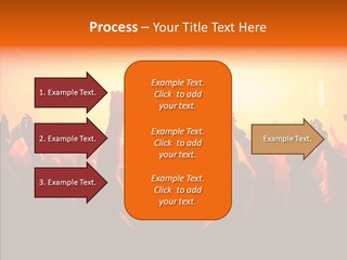 Cheering Crowd In Front Of Bright Stage Lights PowerPoint Template