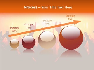 Cheering Crowd In Front Of Bright Stage Lights PowerPoint Template