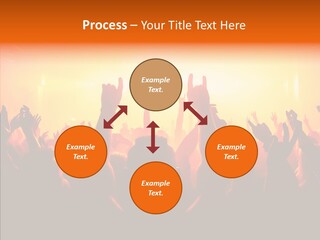 Cheering Crowd In Front Of Bright Stage Lights PowerPoint Template