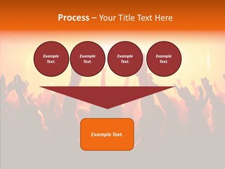 Cheering Crowd In Front Of Bright Stage Lights PowerPoint Template