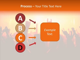 Cheering Crowd In Front Of Bright Stage Lights PowerPoint Template