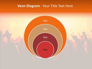Cheering Crowd In Front Of Bright Stage Lights PowerPoint Template