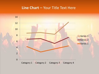 Cheering Crowd In Front Of Bright Stage Lights PowerPoint Template