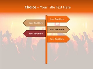 Cheering Crowd In Front Of Bright Stage Lights PowerPoint Template