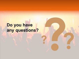 Cheering Crowd In Front Of Bright Stage Lights PowerPoint Template