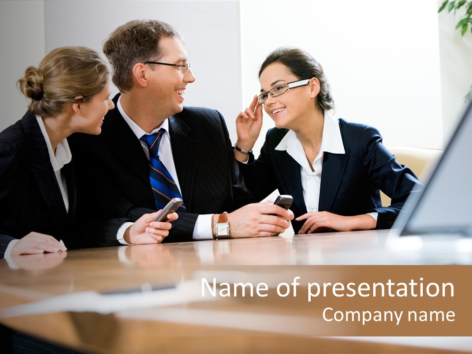 Looking People Business PowerPoint Template