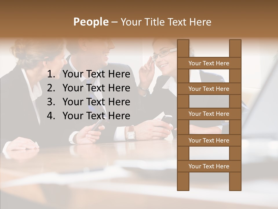 Looking People Business PowerPoint Template