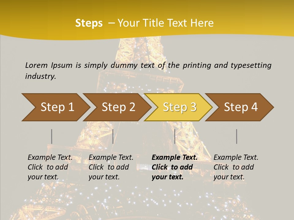 Paris Tower Light PowerPoint Template