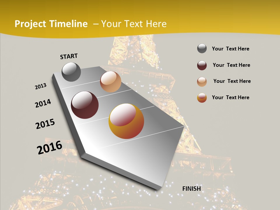 Paris Tower Light PowerPoint Template