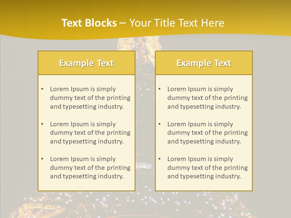 Paris Tower Light PowerPoint Template