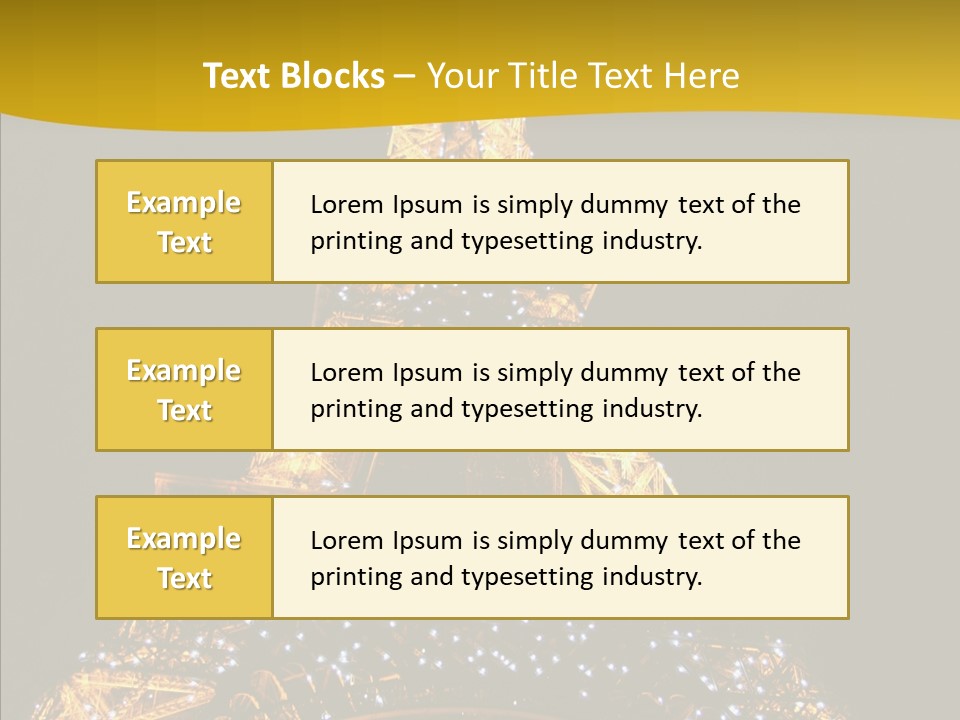 Paris Tower Light PowerPoint Template