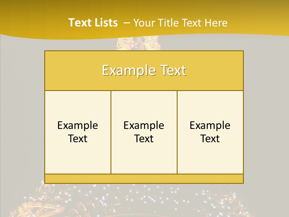 Paris Tower Light PowerPoint Template