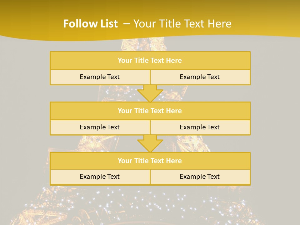 Paris Tower Light PowerPoint Template