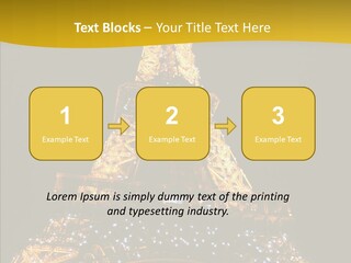 Paris Tower Light PowerPoint Template