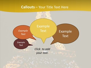 Paris Tower Light PowerPoint Template