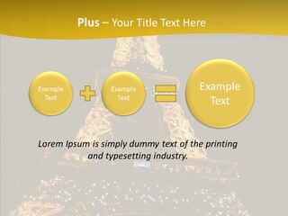 Paris Tower Light PowerPoint Template