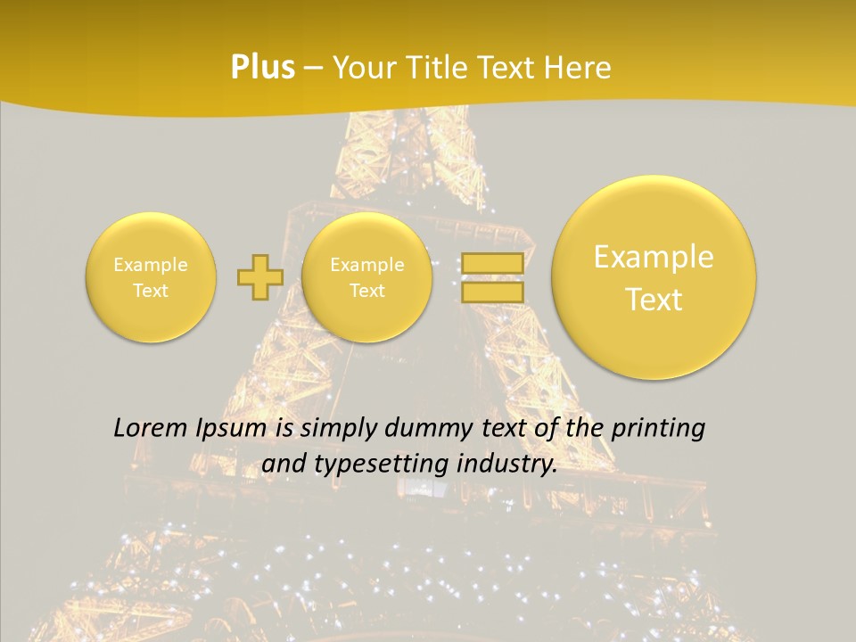 Paris Tower Light PowerPoint Template