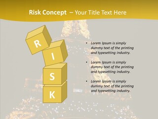 Paris Tower Light PowerPoint Template