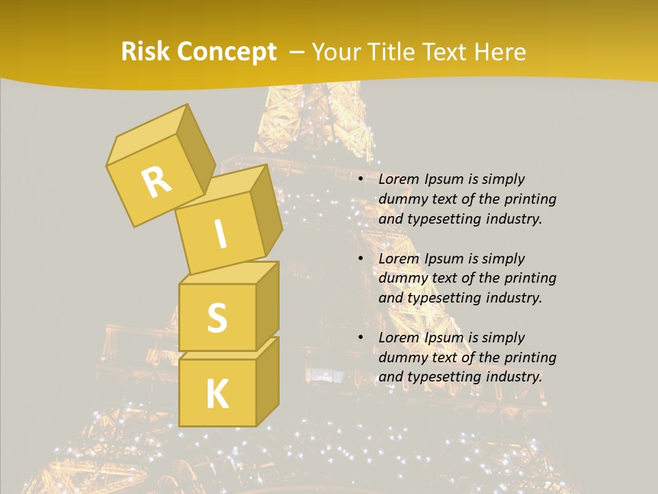 Paris Tower Light PowerPoint Template