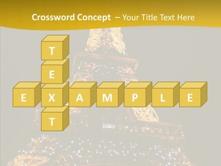 Paris Tower Light PowerPoint Template