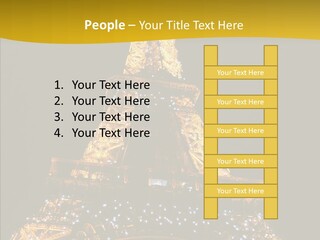 Paris Tower Light PowerPoint Template
