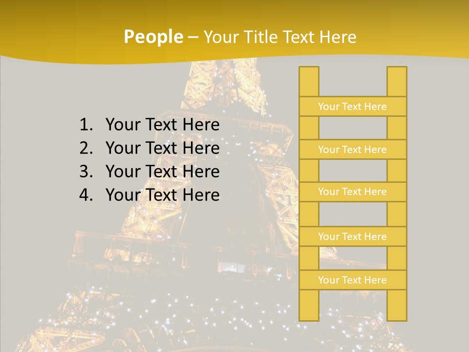 Paris Tower Light PowerPoint Template
