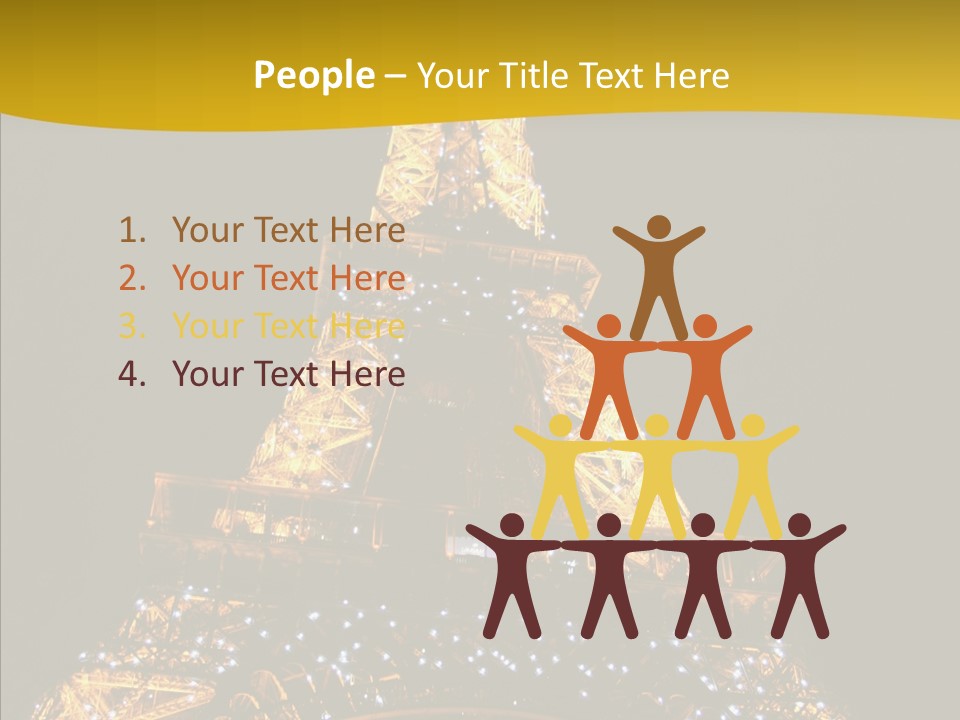 Paris Tower Light PowerPoint Template