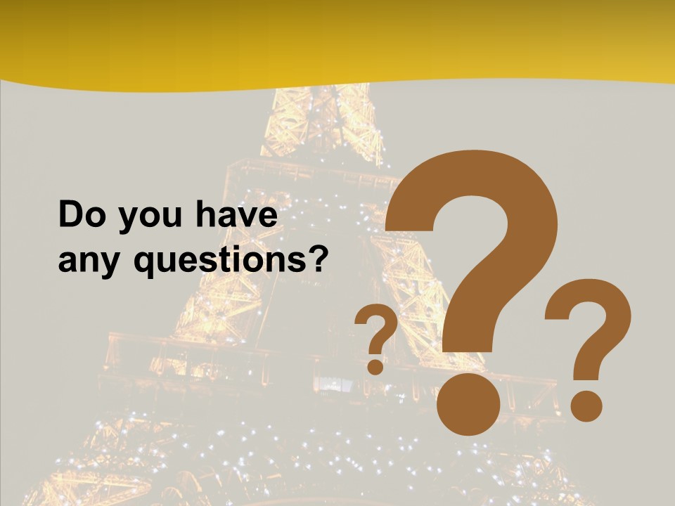 Paris Tower Light PowerPoint Template