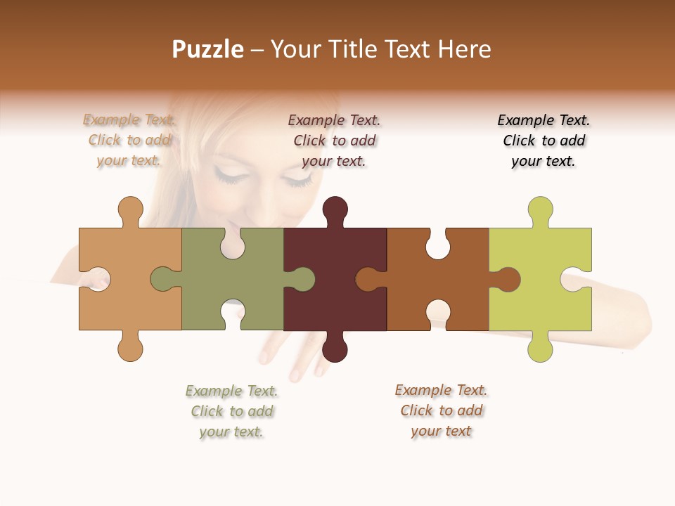 Beautiful Businesswoman One Person Woman PowerPoint Template