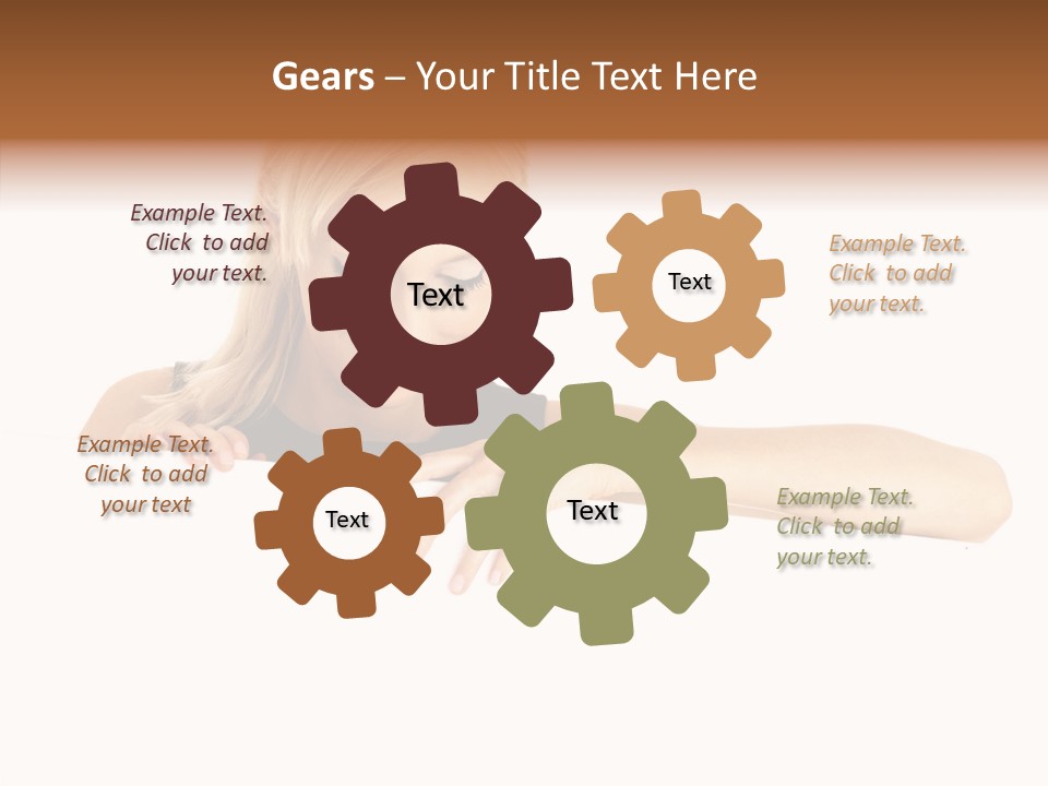 Beautiful Businesswoman One Person Woman PowerPoint Template