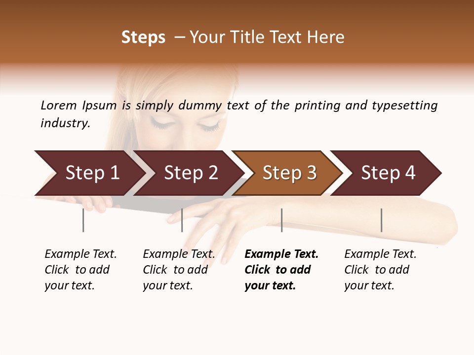 Beautiful Businesswoman One Person Woman PowerPoint Template